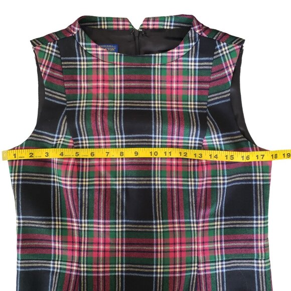 Pendleton Sheath Lined Plaid Dress 6 Wool Plaid Classic Style Like New Condition - Picture 8 of 11